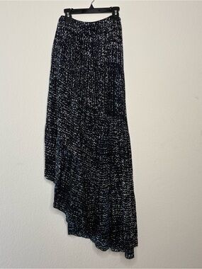 Anthropologie Love Sam Rayon Cascading Maxi Skirt Elastic Waist Size Small